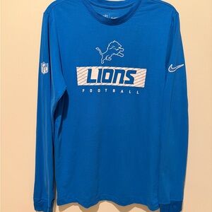 Men’s Nike Blue Detroit Lions Long Sleeve Shirt